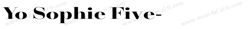 Yo Sophie Five字体转换
